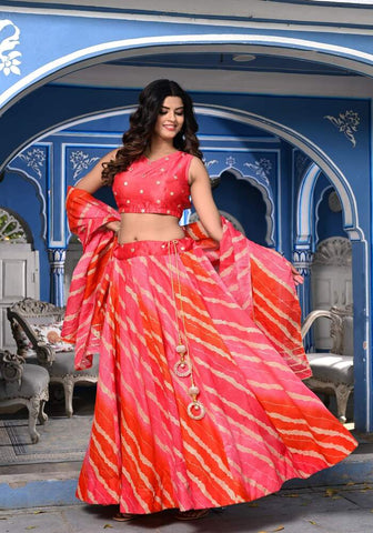 Shyla Peach Lehenga Set 122-PCH
