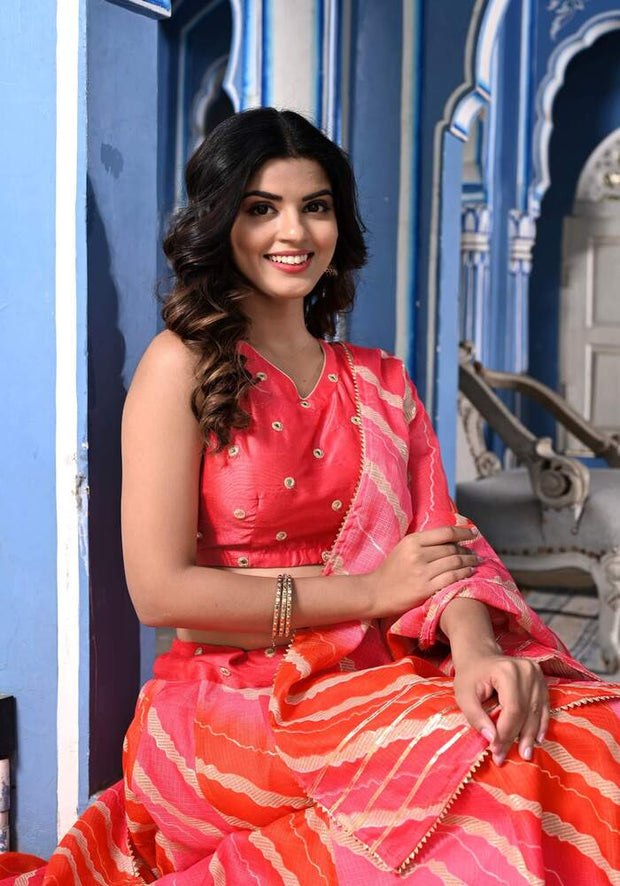 Shyla Peach Lehenga Set 122-PCH