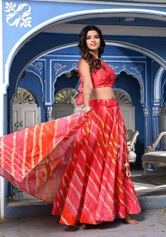 Shyla Peach Lehenga Set 122-PCH
