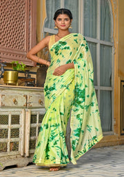 Lemon Yellow Tie-n-Dye Saree 130-LMN