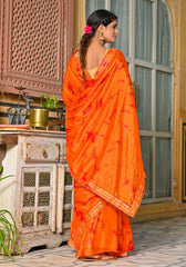 Orange  Tie-n-Dye Saree 130-ORG