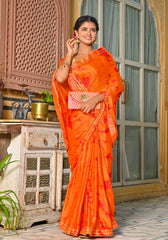 Orange  Tie-n-Dye Saree 130-ORG