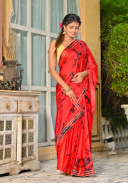Red Tie-n-Dye Saree130-RED