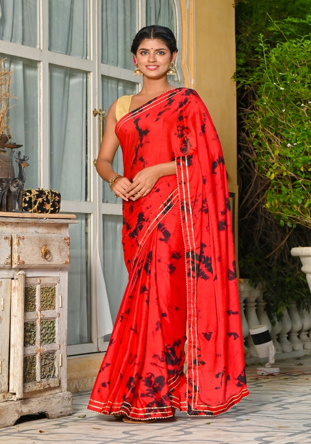 Red Tie-n-Dye Saree130-RED