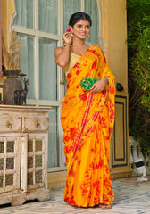 Yellow Tie-n-Dye Saree 130-YLW