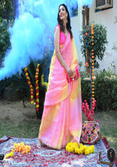 Multicolored kota Leheriya Printed Saree 111-PNK